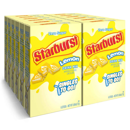 Starburst Singles To Go Powdered Drink Mix & Just Add Water -12 Boxes with 6 Packets Each 72 Total Servings (Sugar Free), 7.08 Oz
