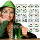 Style B-Shamrock Face Tattoos