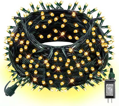 Dazzle_Bright_300_LED_Christmas_String_Lights,_100_FT_Connectable_Waterproof_String_Lights_Green_Wire_with_8_Modes,_Christmas_Decorations_for_Indoor_Outdoor_Xmas_Party_Yard_Garden_(Warm_White)