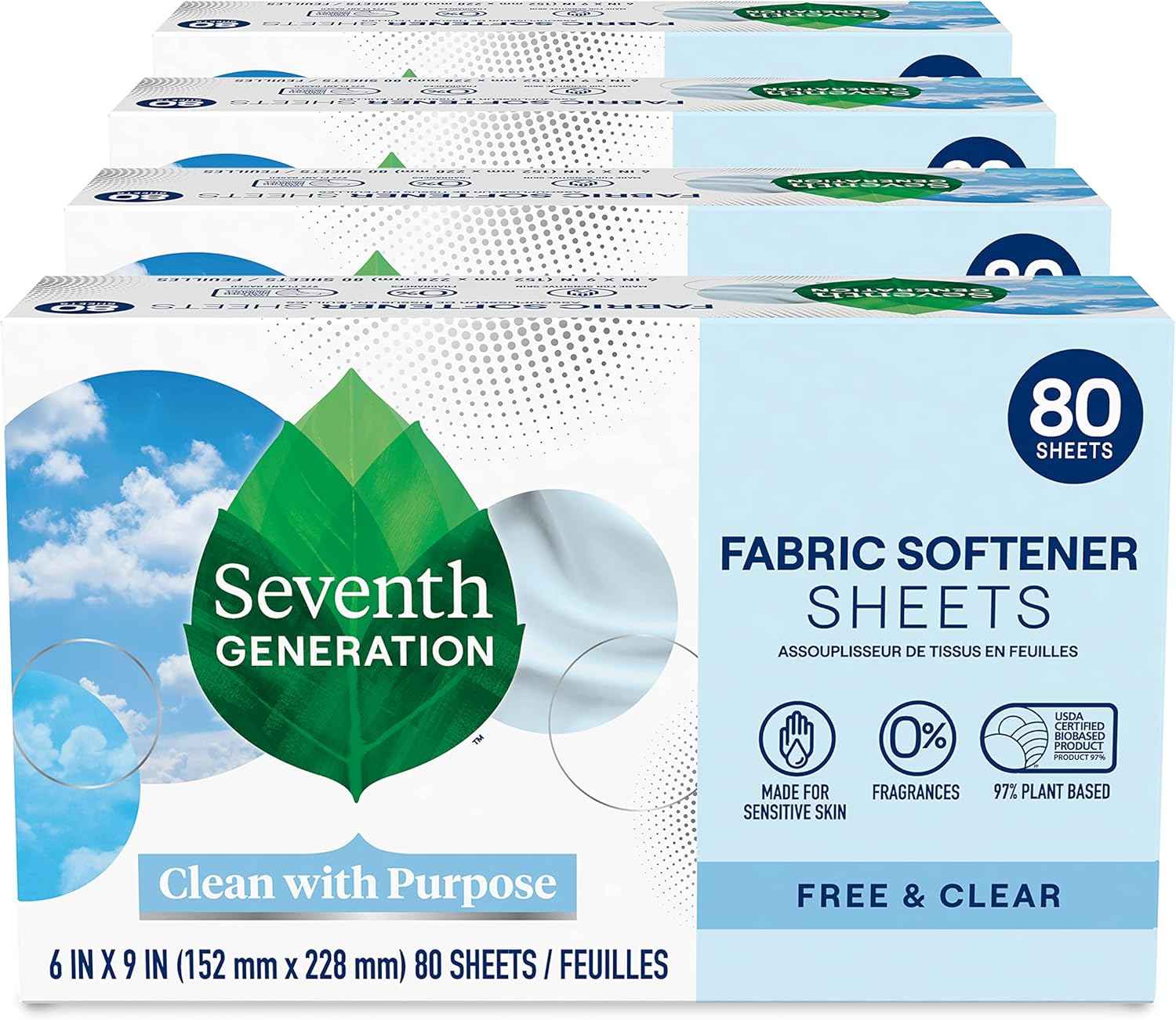 Seventh Generation Dryer Sheets Fabric Softener