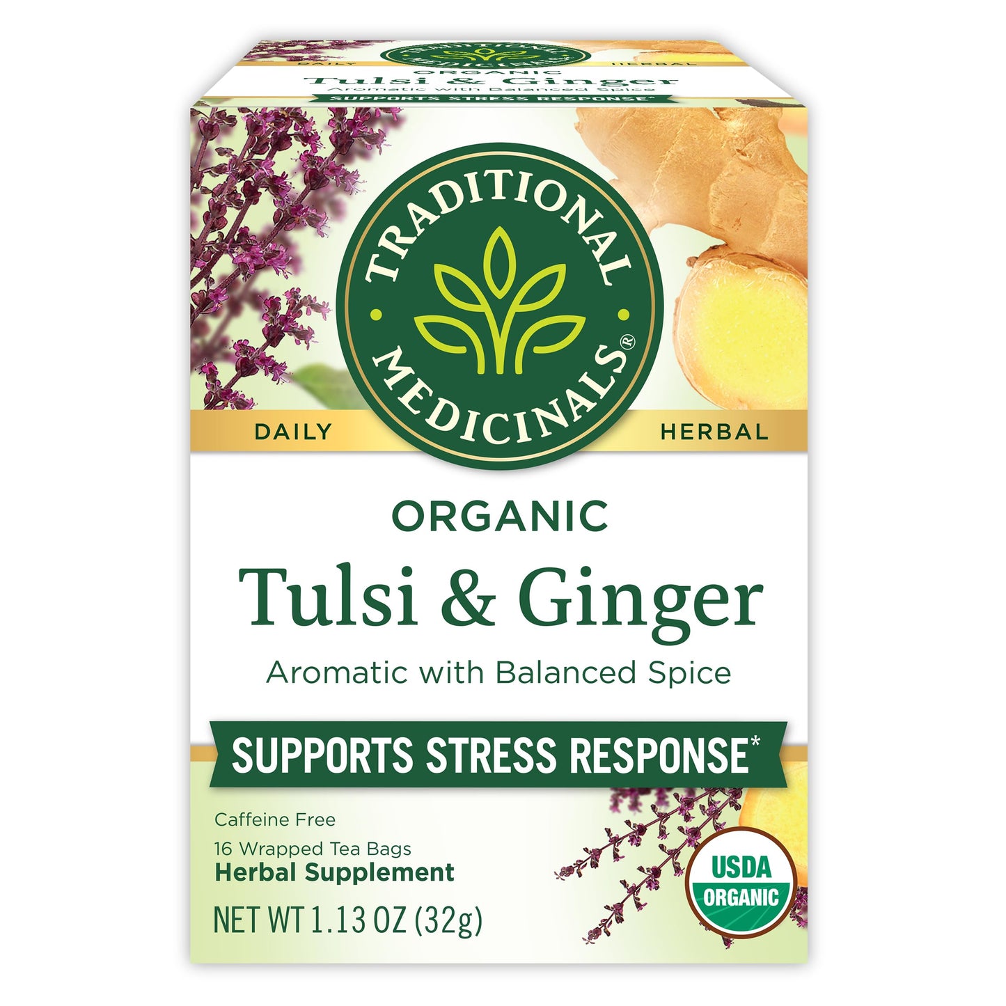 Tulsi with Ginger - 16 Count (Pack of 1)