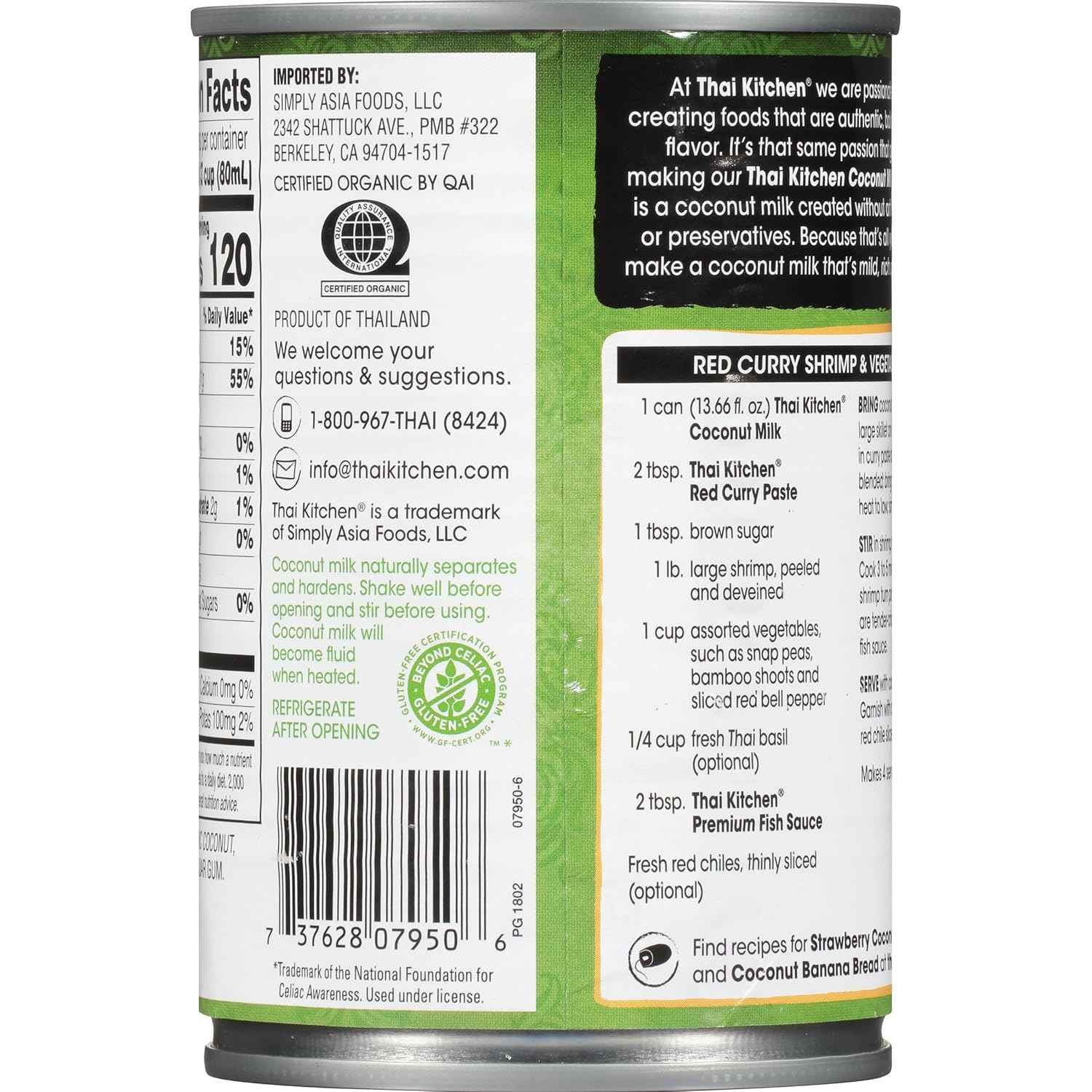 Thai Kitchen Organic Unsweetened, 13.66 fl oz