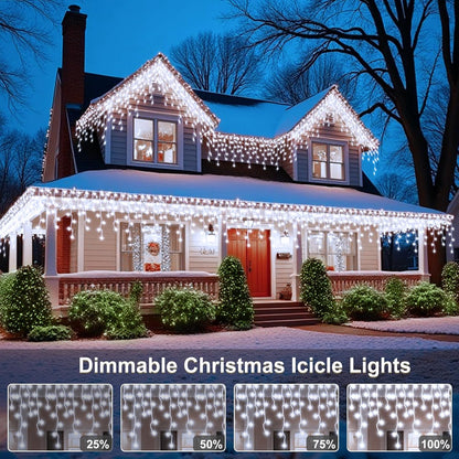 echosari_Christmas_Icicle_Lights_Battery_Powered,_20Ft_300_LED_Icicle_Lights_Dimmable_with_8_Modes_Timer_Remote_for_Eaves_Porch_Fence_Yard_Outdoor_Decor(Cool_White)