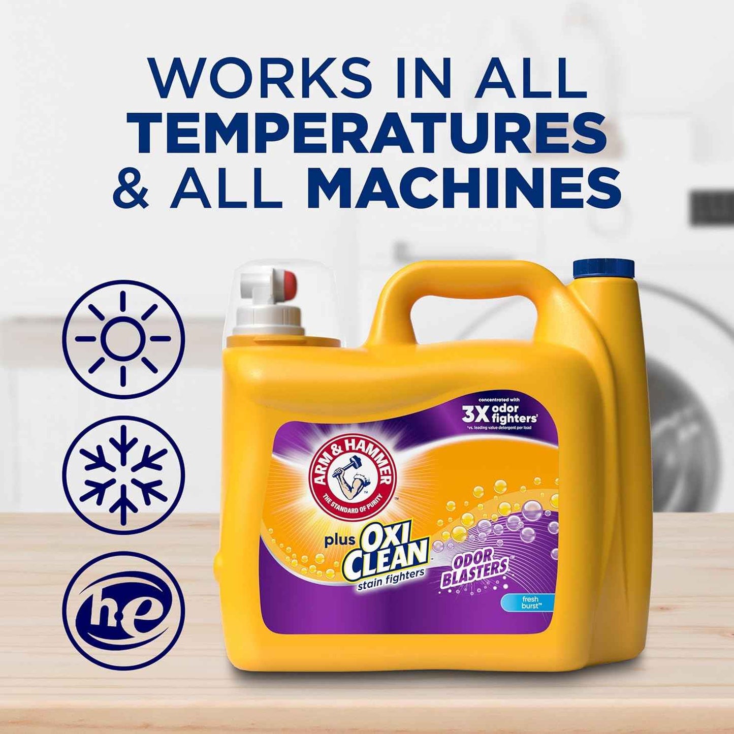 ARM & HAMMER Plus OxiClean Odor Blasters, Liquid Laundry Detergent