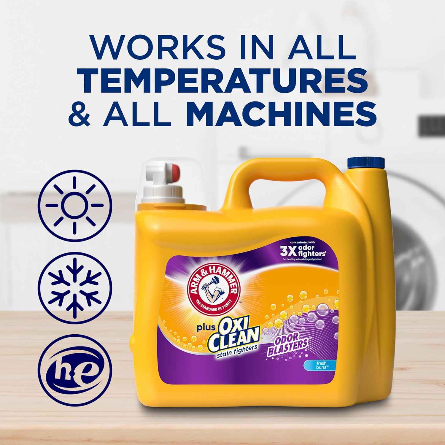 ARM & HAMMER Plus OxiClean Odor Blasters, Liquid Laundry Detergent