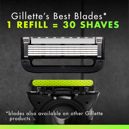 GilletteLabs_Men's_Shaving_Razor_with_Exfoliating_Bar,_1_Handle,_4_Blade_Refills,_Magnetic_Stand