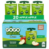 Variety Pack of 20 Fruit on the Go - Unsweetened Snacks for Kids, No Gluten, No Dairy, Reclosable Cap, BPA Free Pouches - Mangga