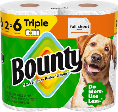Bounty Full Sheet Paper Towels, White