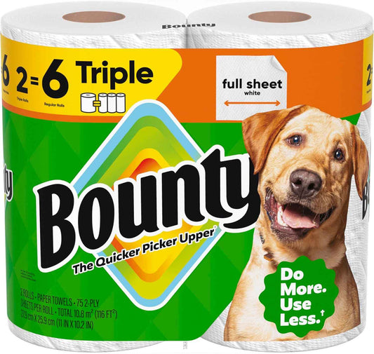 Bounty Full Sheet Paper Towels, White