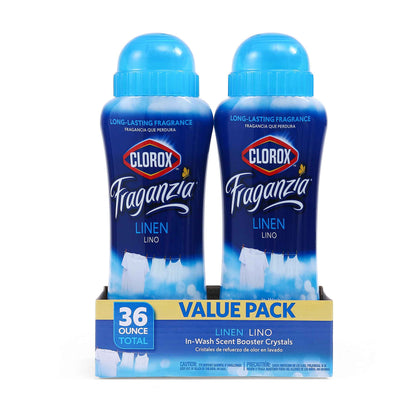 Clorox Fraganzia Laundry Scent Booster Crystals, In-Wash Fragrance Beads for Fresh-Smelling Clothes & Linens, Safe for All Fabrics & Colors, Easy-Pour Bottle