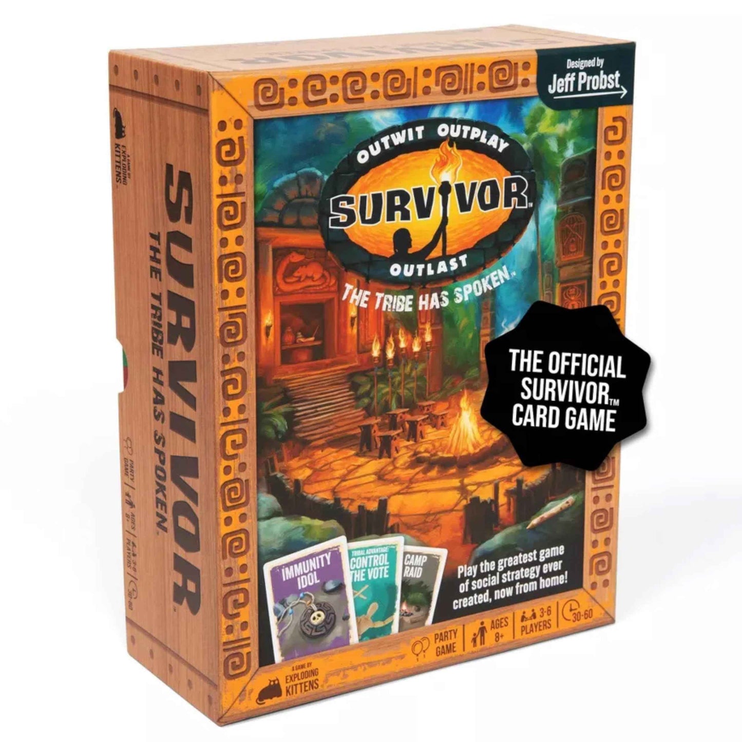 Exploding Kittens Survivor: 3-6 Players - Ages 8+ - 30 Minutes to Play - Official Card Game for Survivor Fans - Family Game Night, Card Game