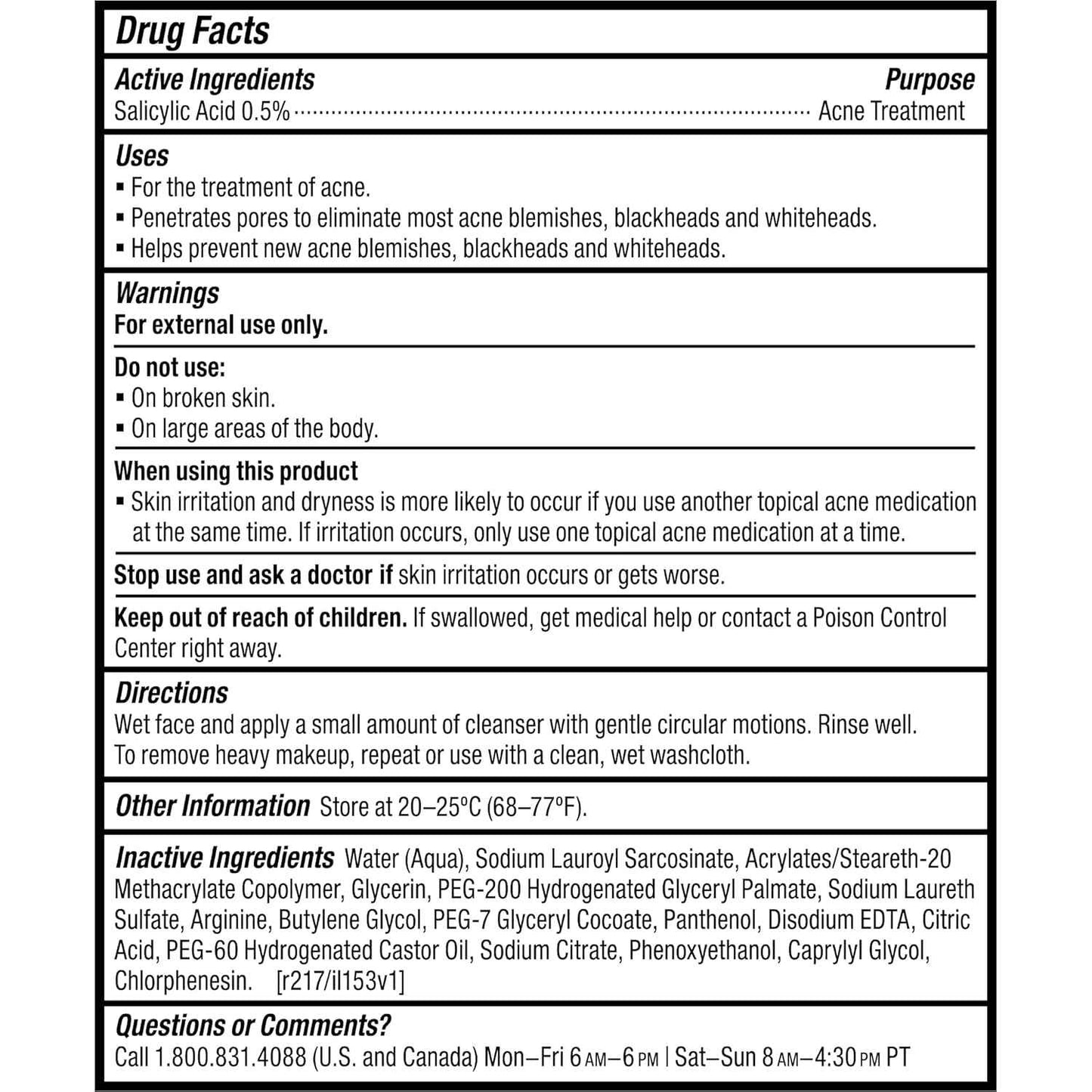Paula's Choice CLEAR Pore Normalizing Facial Cleanser, Acne Daily Face Wash, Salicylic Acid Face Cleanser for Clogged & Enlarged Pores, Redness, Suitable for Blackhead-Prone Skin Fragrance Free
