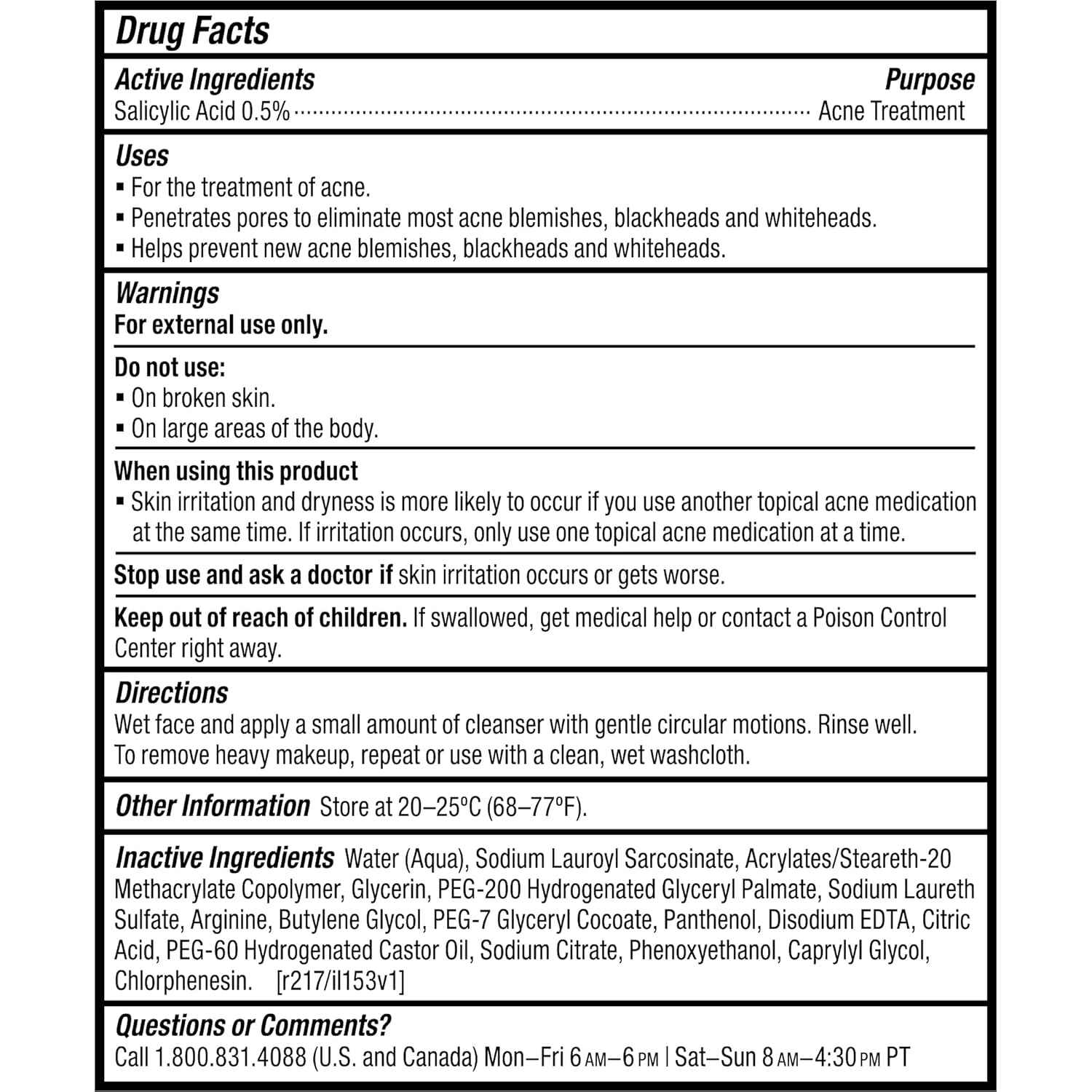 Paula's Choice CLEAR Pore Normalizing Facial Cleanser, Acne Daily Face Wash, Salicylic Acid Face Cleanser for Clogged & Enlarged Pores, Redness, Suitable for Blackhead-Prone Skin Fragrance Free