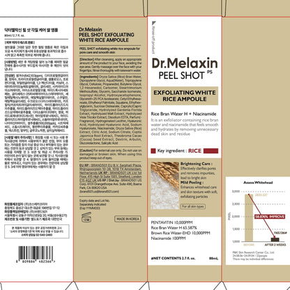 Dr.Melaxin_Peel_Shot_Glow_White_Rice_Peeling_Ampoule_80ml,_Dead_Skin_Gentle_Exfoliating_Ampoule_with_Rice_Water_Extract,_AHA_BHA,_Niacinamide,_Daily_Skin_Texture_Care,_All_Skin_Types,_Korean_Skincare