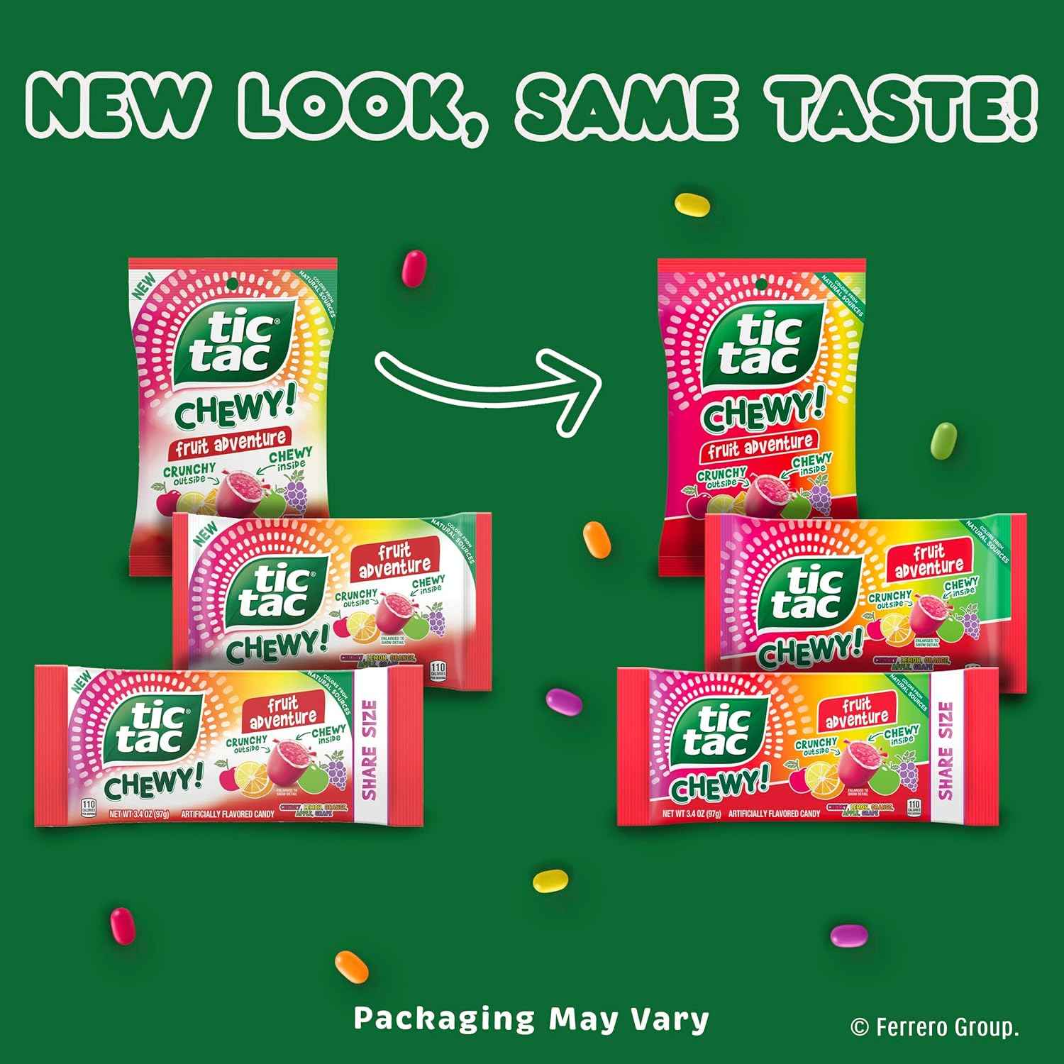 TIC TAC CHEWY! Fruit Adventure Candy, Fruity Chewy Candy, 3.4 oz (Packaging May Vary)