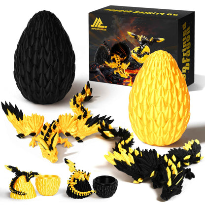 Easter 3D Printed Dragon Eggs, Prefilled Easter Dragon Egg with Dragon Toy for Basket Stuffers, Goodie Bag Fillers, Easter Egg Hunt, Unique Easter Basket Essentials for Kids