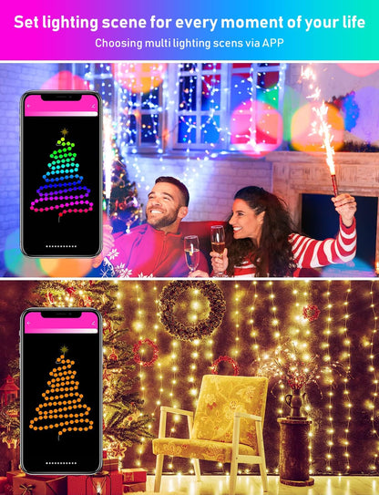 Aoycocr_66FT_132_LEDs_WiFi_Smart_Christmas_Tree_Lights,_Alexa_Voice_Controlled_RGB_Fairy_Lights_with_App,_Music_Sync_LED_Party_Lights_for_Xmas_Tree_&_Home_Holiday_Decor