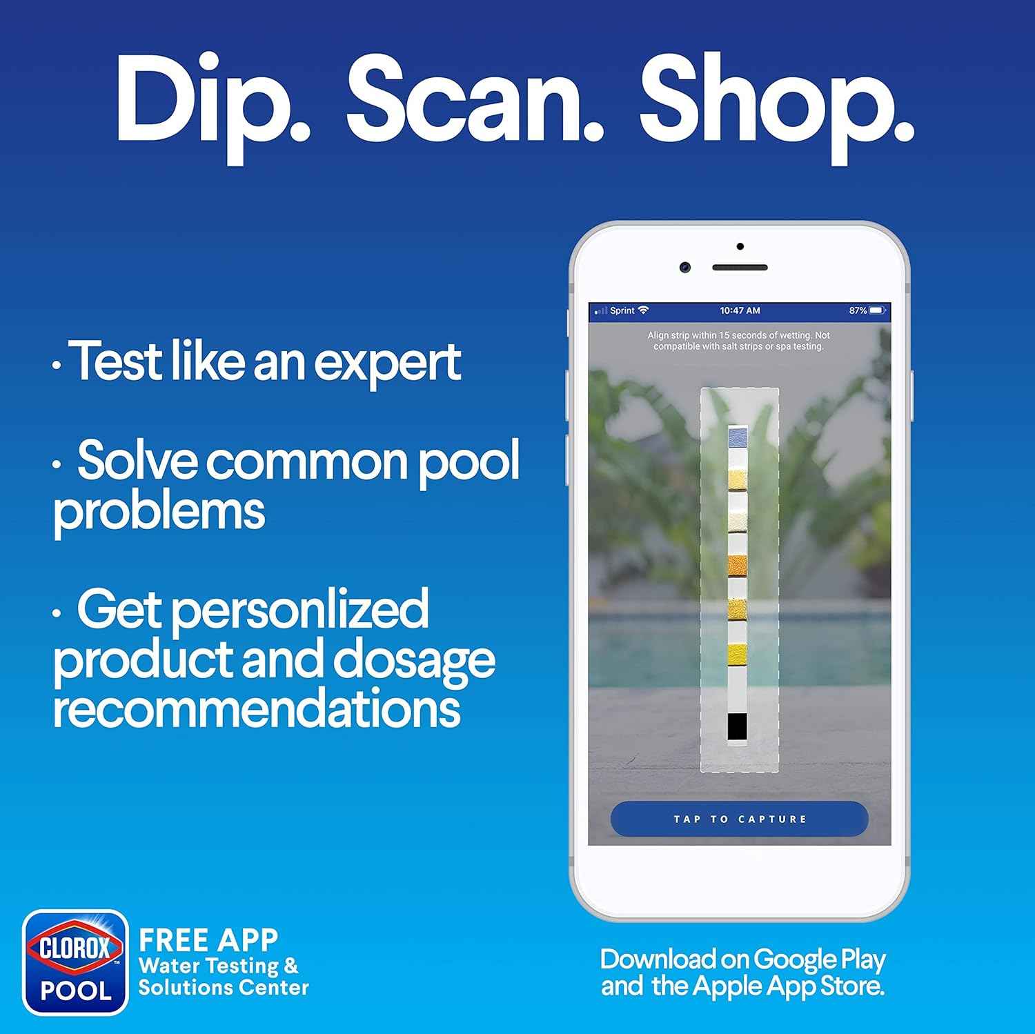 Clorox Pool&Spa My Pool Care Assistant, 50 Test Strips