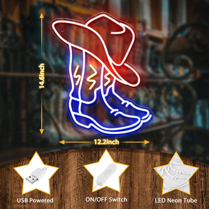 Kavaas_Cowboy_Boot_Neon_Sign,_Neon_Cowboy_Hat_Sign_for_Wall_Decor_|_Western_Neon_Sign_for_Bedroom,_Bar,_Office,_Man_Cave_-_Best_Gifts_for_Rodeo_Enthusiast,_Birthday,_Christmas