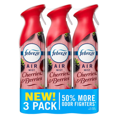 Febreze Air Mist, Air Freshener, Odor Fighting Room Spray, Deodorizer for Home Bathroom Kitchen Office Apartment,  Warm Ocean Breeze, Summer Golden Hour Variety Pack