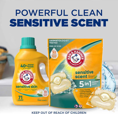 Arm & Hammer Sensitive Fresh Scent 5-IN-1 Power Paks