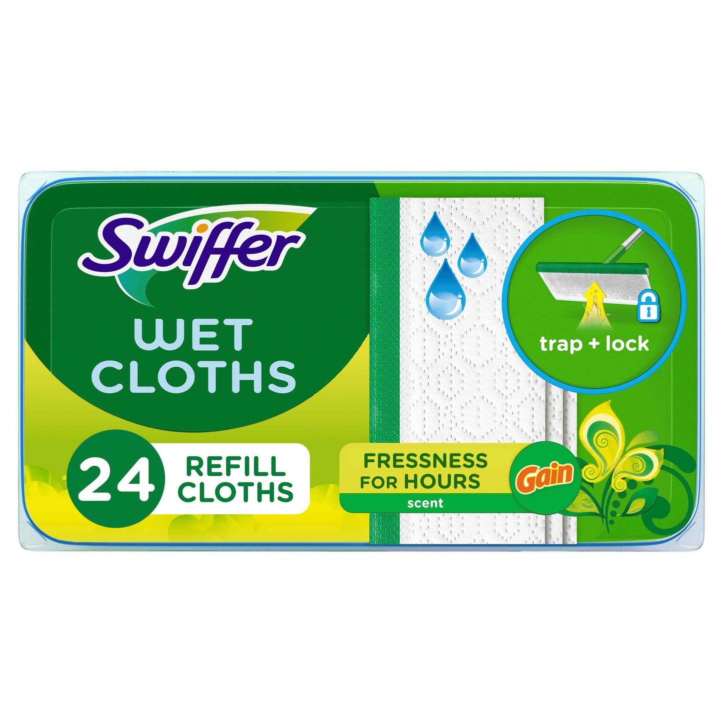Swiffer Sweeper Wet Mopping Cloth Multi Surface Refills, Mops for Floor Cleaning, Febreze Lavender Scent
