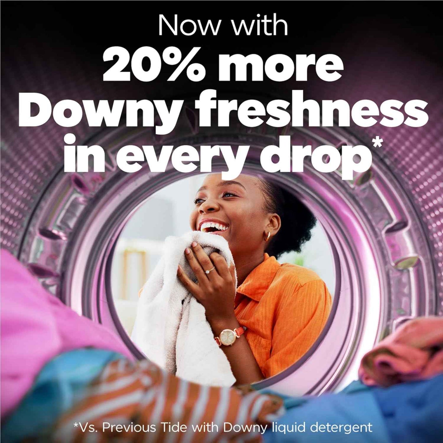 Tide Plus Boost of Ultra Downy Liquid Laundry Detergent, Laundry Detergent Liquid with Long-Lasting Freshness