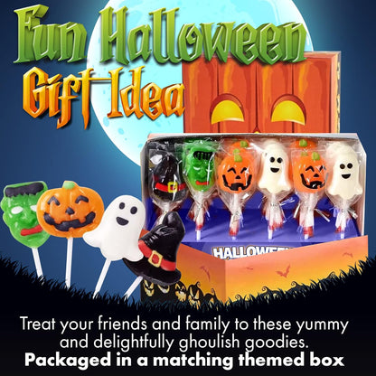 Fusion_Select_Candy_Lollipops_-_Halloween_Suckers_-_Trick_or_Treat_Candies_for_Kids_-_Frankenstein's_Monster,_Jack_o_Lantern,_Ghost_&_Witch_Hat_Sweets_-_Individually_Wrapped_-_30_Per_Box
