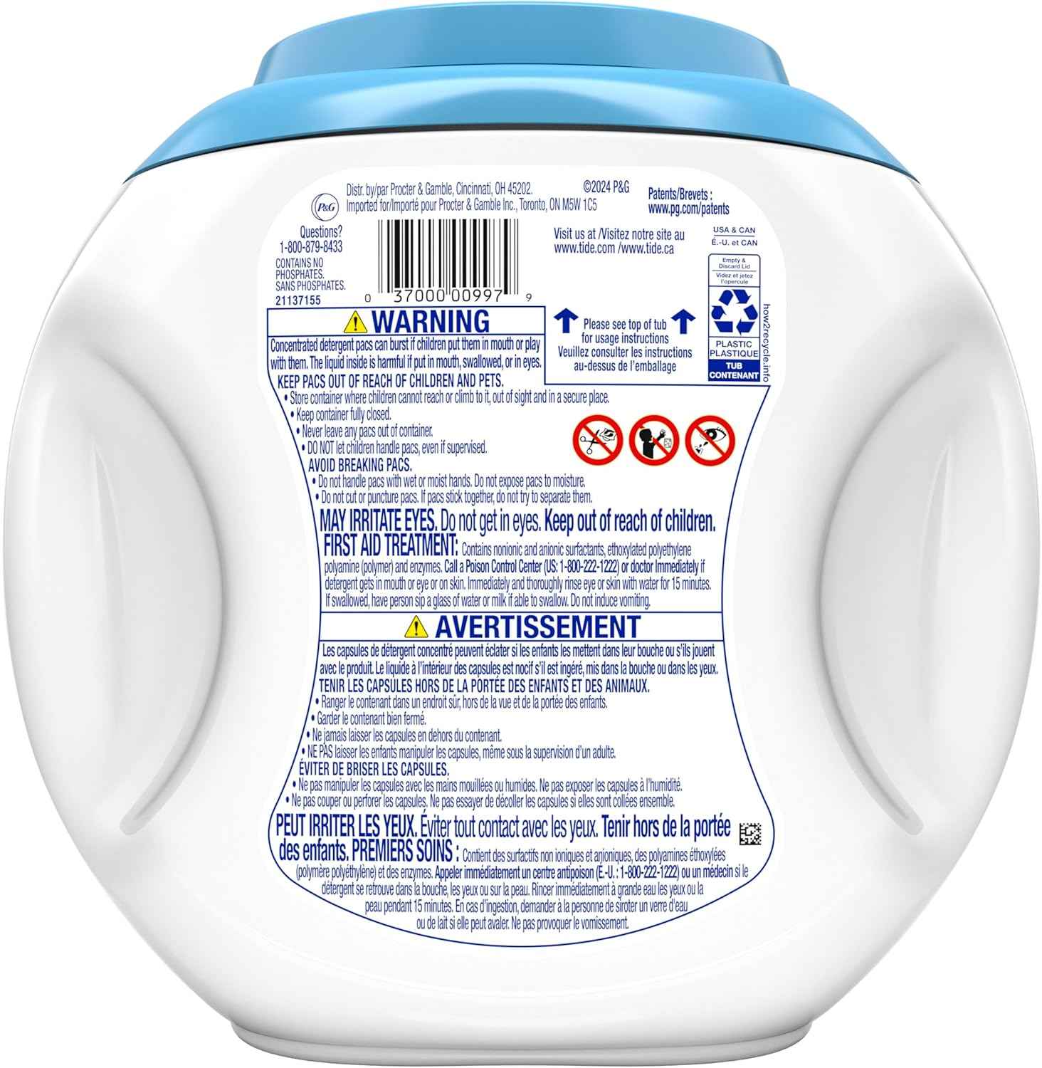 Tide Pods Free & Gentle Laundry Detergent Soap Pacs, Tide Pods Laundry Detergent (Packaging May Vary)