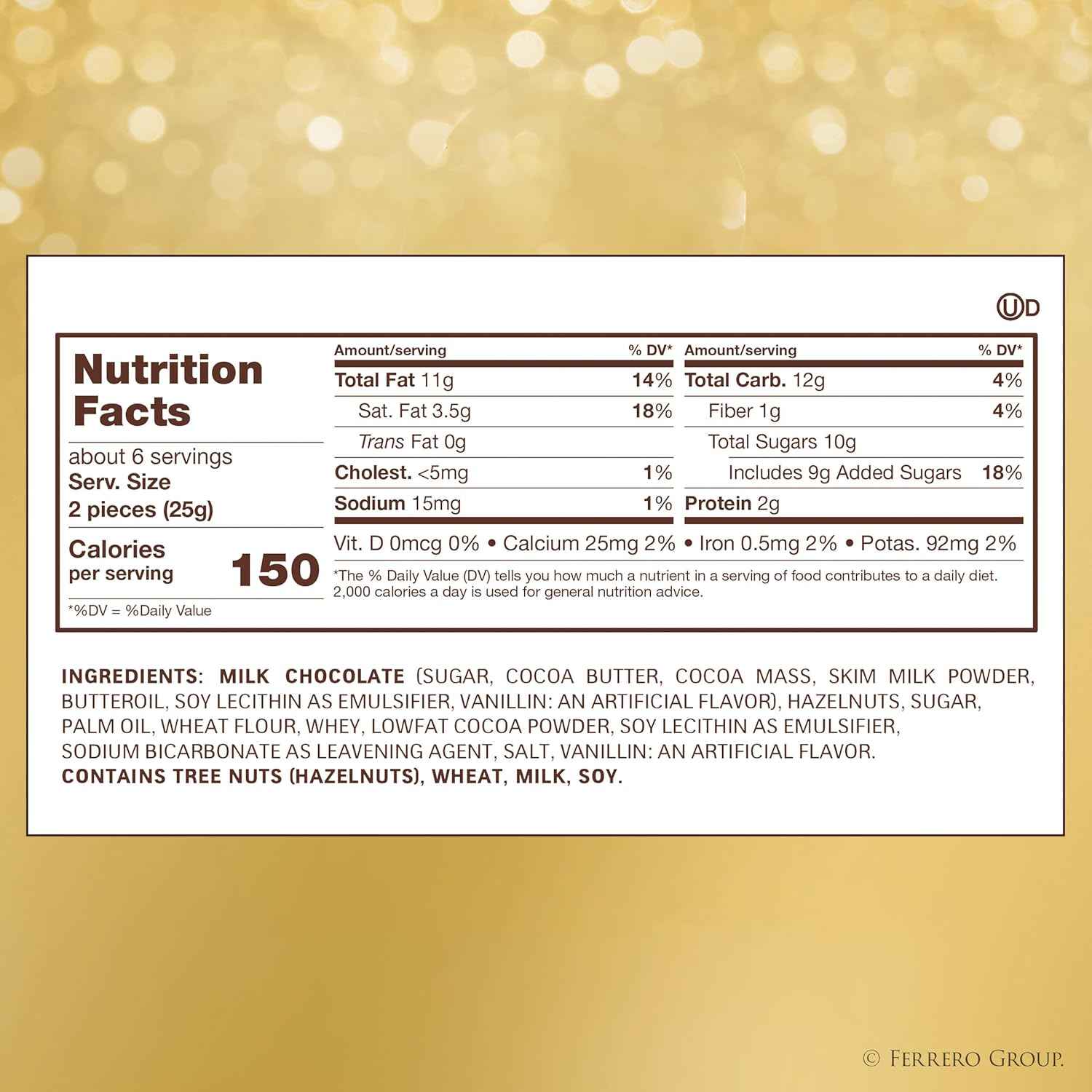 Ferrero Rocher, 13 Count, Premium Gourmet Milk Chocolate Hazelnut, Individually Wrapped Candy for Gifting in a Bunny-Shaped Box, Great Easter Gift, 5.7 oz