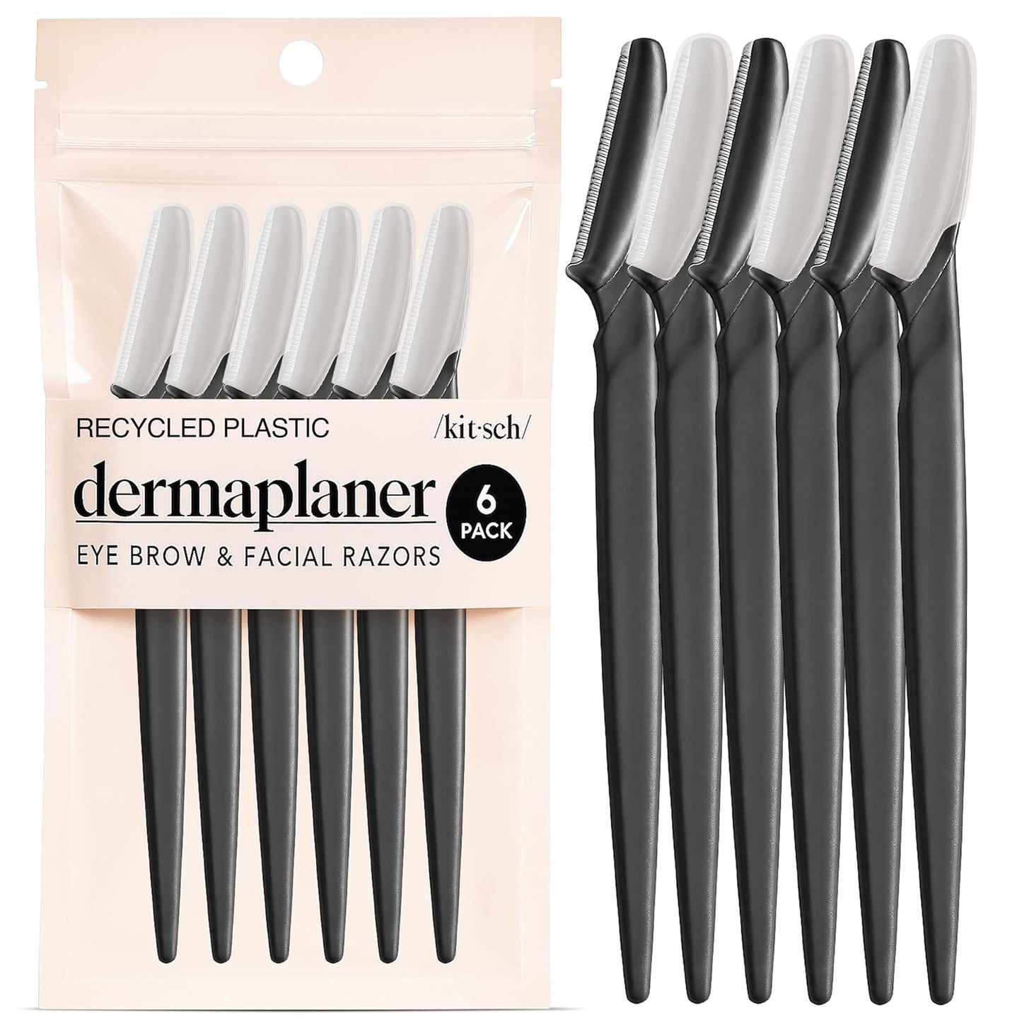 Kitsch_Dermaplane_Razor_for_Women_Face_–_Face_Razors_for_Women_&_Men,_Eye_Brow_Razors_&_Face_Shaver_–_Exfoliating_Facial_Razor_&_Dermaplaner_as_Skin_Care_Tool_for_Smoother_Skin_-_Black,_6_pcs