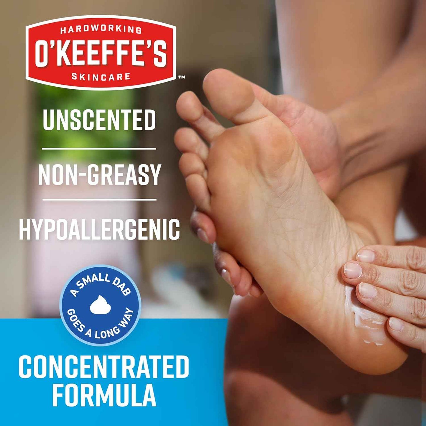 O'Keeffe's for Healthy Feet Foot Cream - Guaranteed Relief for Extremely Cracked, Dry Feet, Repairing Skincare, Instantly Boosts and Retains Moisture Levels