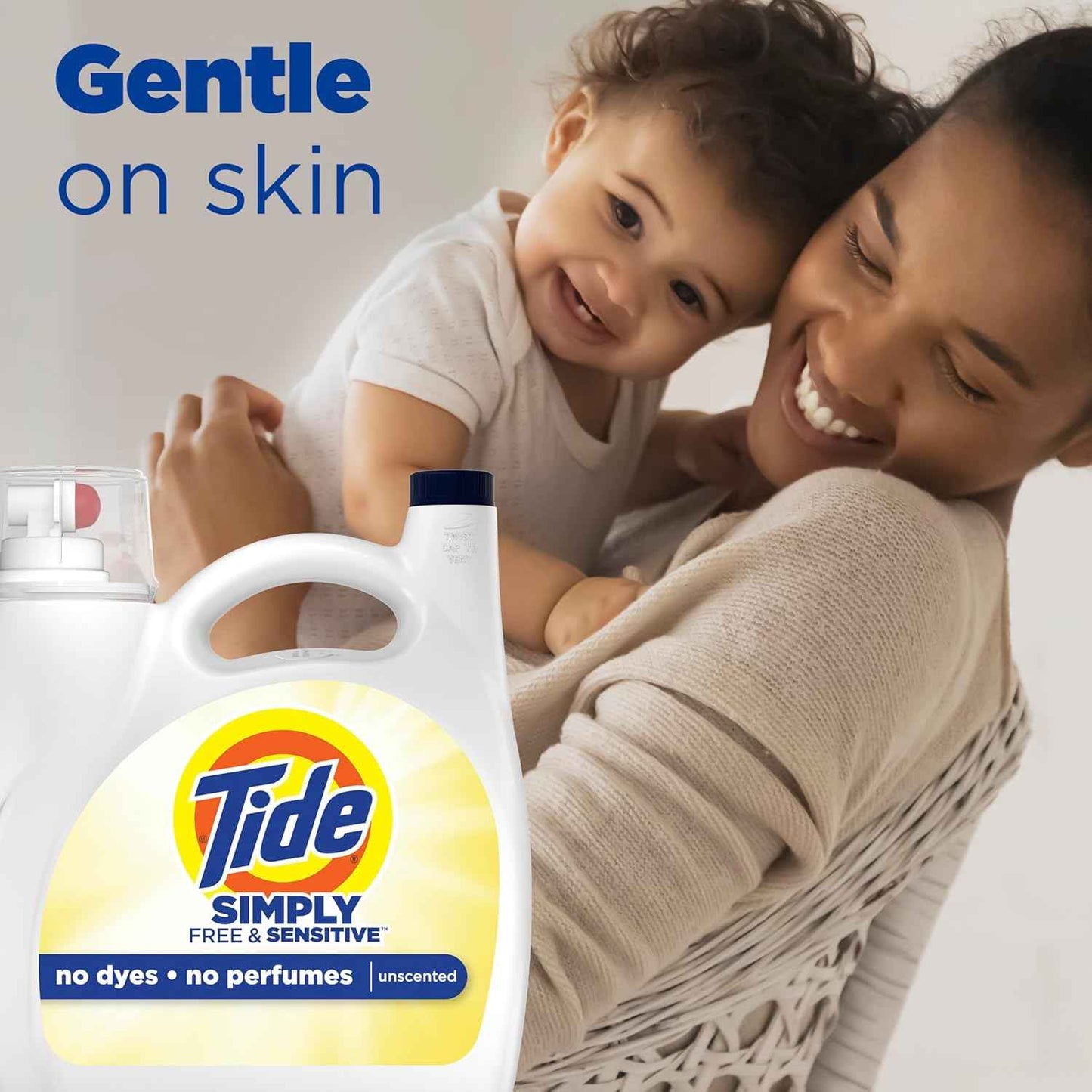 Tide Simply Liquid Laundry Detergent, Free & Sensitive Scent