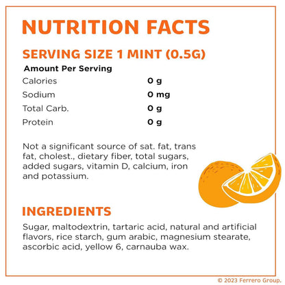 Tic Tac Bulk Orange Refill Bag, On-the-Go Pocket-Sized Mints, Includes Empty Refillable Pack, 17.2 oz