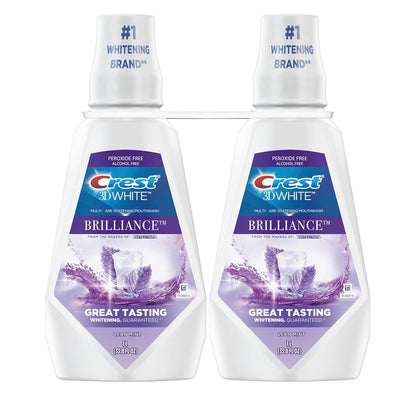 Crest_Mouthwash/Mouth_Rinse,_3D_White_Brilliance_Whitening,_Alcohol_Free,_Clean_Mint,_2x1L_(33.8_fl_oz)