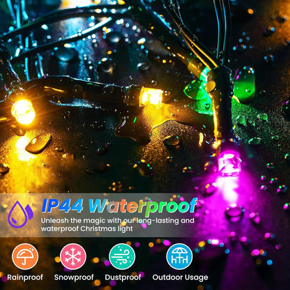 32ft/10M_100LED_Christmas_Tree_Lights,_8_Modes_Outdoor_Fairy_Lights,_Waterproof_Outdoor_String_Lights_Mains_Powered_for_Bedroom,_Garden,_Party,_Wedding,_Christmas_Decoration
