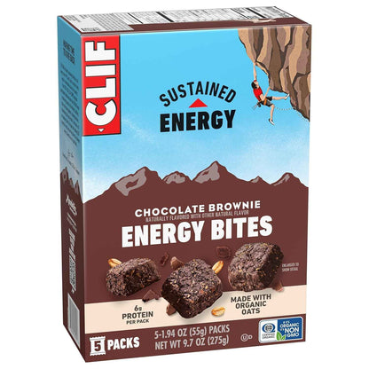 CLIF BAR Energy Bites - Made with Organic Oats - 6g Plant Based Protein - Non-GMO (5 Packs)
