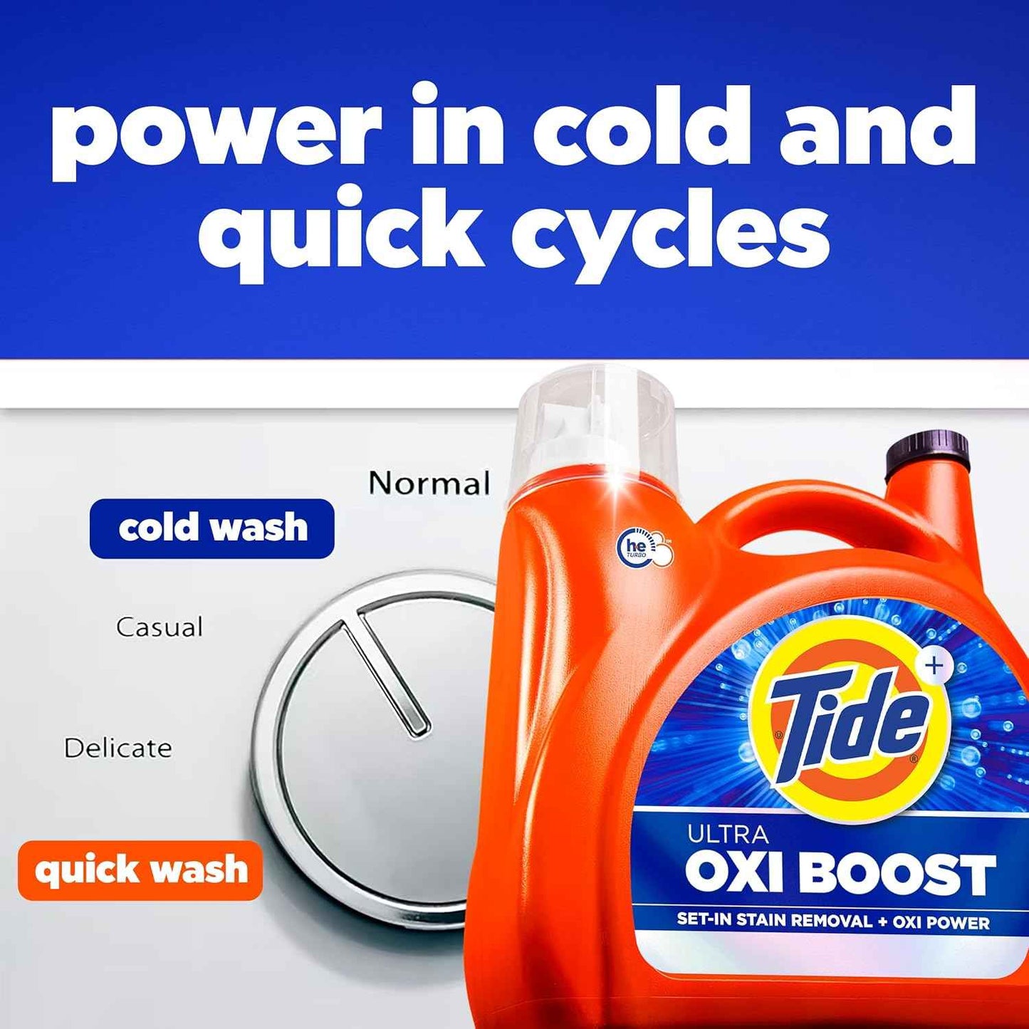 Tide Ultra Oxi Boost Liquid Laundry Detergent, Advanced Stain Remover with Extra Oxi Power