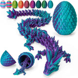 TBOLINE 12" 3D Printed Dragon Egg, Easter Basket Stuffers for Kids, Large Prefilled Easter Eggs, Stuffed Egg Hunt Fillers with Easter Toys, 3D Printer Animals Fidget Toys for Boys Teen 5-7 4-6 8-12