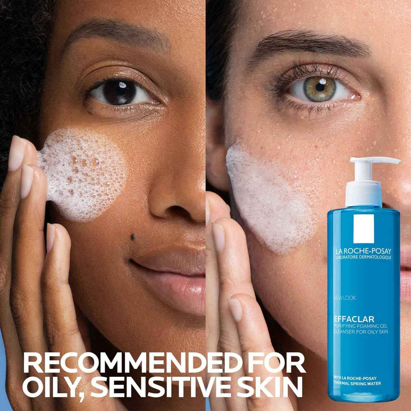 La Roche-Posay Effaclar Purifying Foaming Gel Cleanser for Oily Skin, With Zinc Pidolate To Remove Excess Oil, Alcohol Free & Oil Free, Face Wash For Oily Skin, Dermatologist & Sensitive Skin Tested