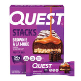 Quest Nutrition Stacks Protein Bars, 20g Protein, 2g Net Carbs, 1g Sugar, High Fiber, Low Sugar, Gluten Free, 12 Count