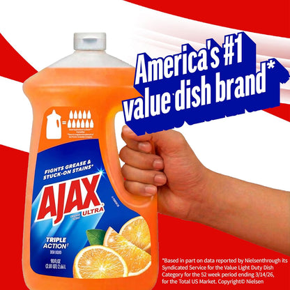 Ajax_Ultra_Liquid_Dish_Soap_Orange_Scent,_Triple_Action,_90_fl_oz_Bottle
