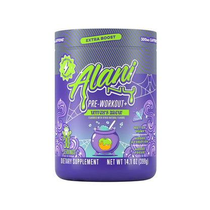 Alani Nu Pre Workout+ Powder, Extra Boost, Sugar Free, 300mg Caffeine, L-Theanine, Beta-Alanine, Citrulline, 30 Servings