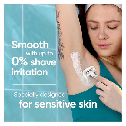 Gillette Venus Razor for Women, Includes 1 Reusable Razor Handle + 2 Refills, for Sensitive Skin with Metal Handle and Shower Holder