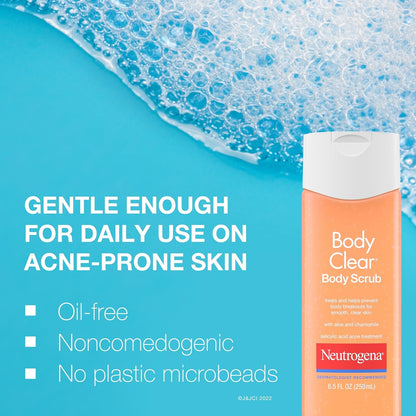 Neutrogena_Body_Clear_Acne_Body_Wash_and_Exfoliating_Body_Scrub,_2%_Salicylic_Acid_Cleanser,_Chest,_Shoulder_&_Back_Acne_Treatment,_Non-Comedogenic,_Oil-Free_Shower_Gel,_8.5_fl_oz