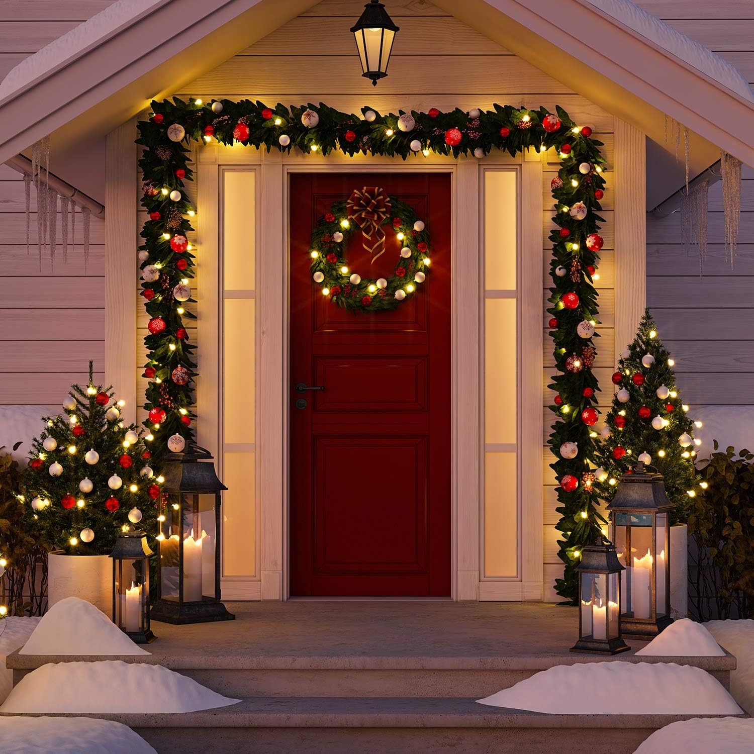 Mudder_Christmas_Battery_Operated_String_Lights_Outdoor_Green_Fairy_String_Waterproof_Starry_Fairy_Lights_with_8_Modes_Remote_Control_Timer_for_Garden_Room_Christmas_Tree(33ft,Green_and_Warm_White)