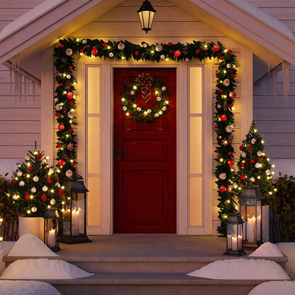 Mudder_Christmas_Battery_Operated_String_Lights_Outdoor_Green_Fairy_String_Waterproof_Starry_Fairy_Lights_with_8_Modes_Remote_Control_Timer_for_Garden_Room_Christmas_Tree(33ft,Green_and_Warm_White)