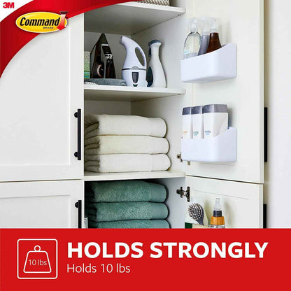 Command 10 Lb Large Organizing Caddy with 4 Strips, 9.91" x 3.38" x 5.15", Heavyweight Damage-Free Hanging for Organizing Cleaning Supplies, Closet, and Pantry