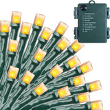 Battery Operated Christmas Lights - 50 LED Mini Lights with Auto Timer, 8 Modes, Warm White