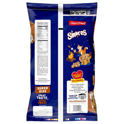 Malt-O-Meal_S'mores_Breakfast_Cereal,_Chocolatey_Puffs_and_Marshmallow_Bits,_Large_Cereal_for_Family,_30_OZ_Resealable_Bag